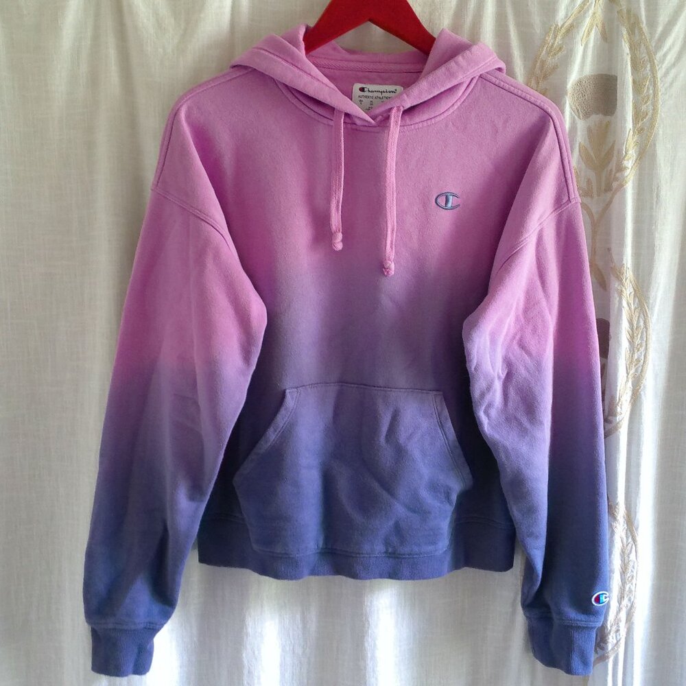 Champion Authentic Athleticwear Purple Blue Pullover Hood Sweater Women's Small